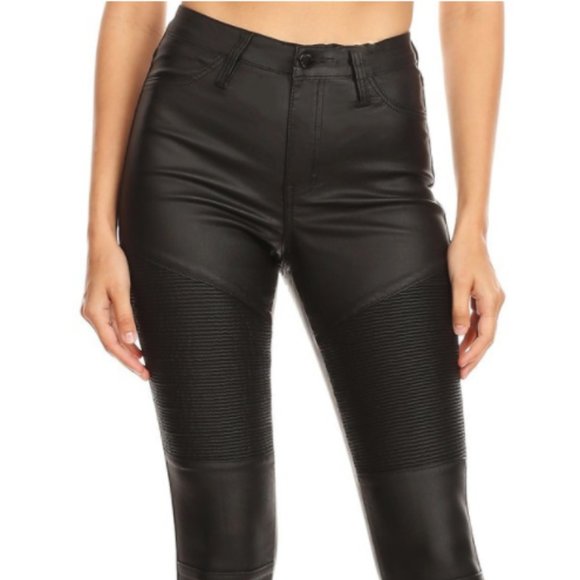 NWT Vegan leather skinny moto pants - Picture 4 of 10